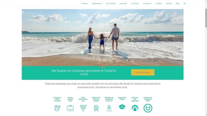 Página web de la plataforma 'MeQuedoenCanarias.Com'