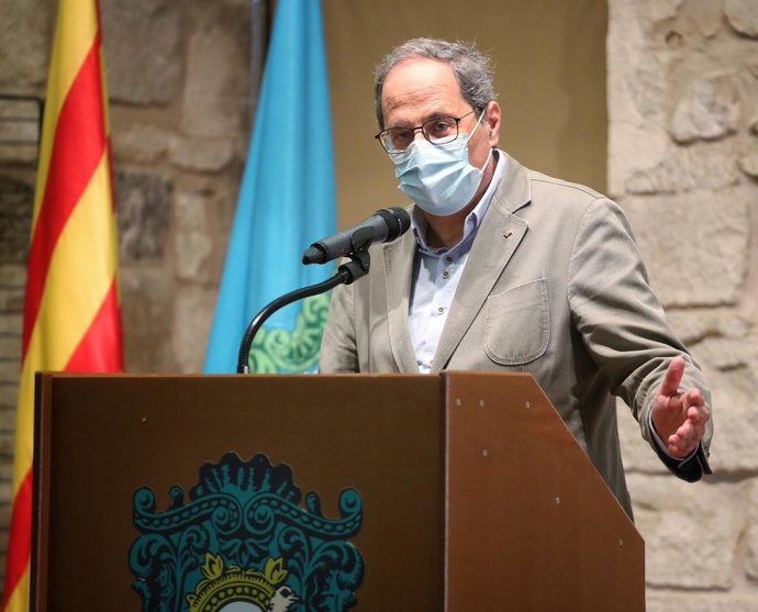 El president de la Generalitat, Quim Torra, a Santa Coloma de Queralt (Tarragona)