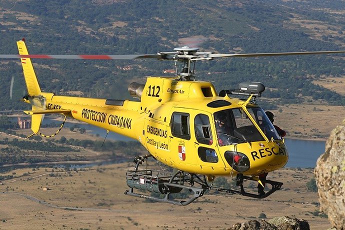 Helicóptero de rescate de Protección Civil.