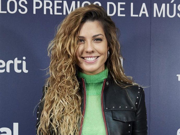 Singer Miriam Rodriguez attends the Cadena Dial Awards 2019 press conference on January 22, 2019 in Madrid, Spain.