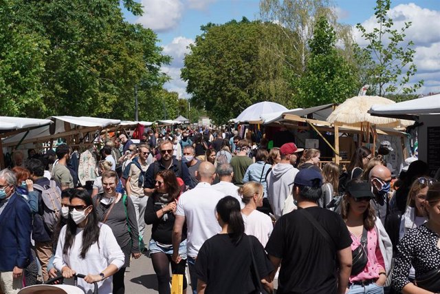 Mercadillo de Berlín en plena pandemia de coronavirus