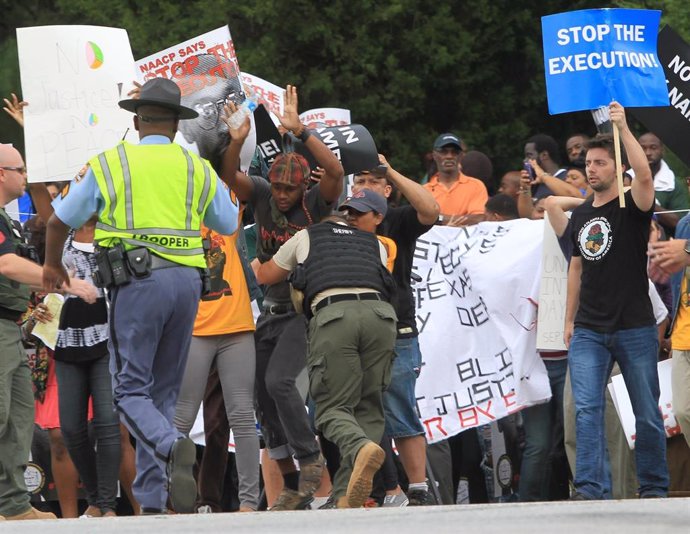 Protesta contra la pena de muerte en Estados Unidos por el caso de Troy Davis (Imagen de archivo)