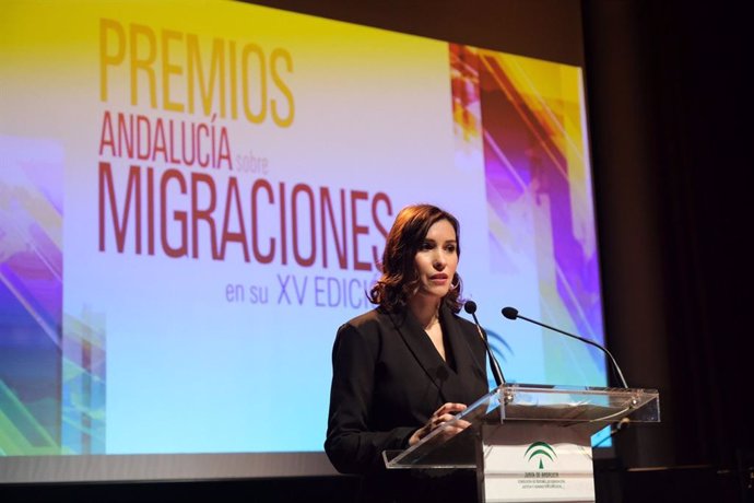 Foto de archivo de entrega de Premios Andalucía sobre Migraciones.