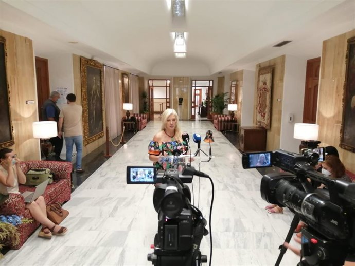 La portavoz municipal de Podemos, Cristina Pedrajas.