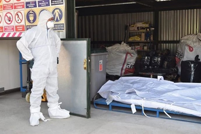 Tratamiento de amianto en un vertedero