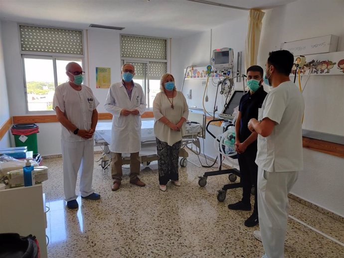 Visita a la nueva zona de pacientes Covid-19 del hospital de Riotinto.