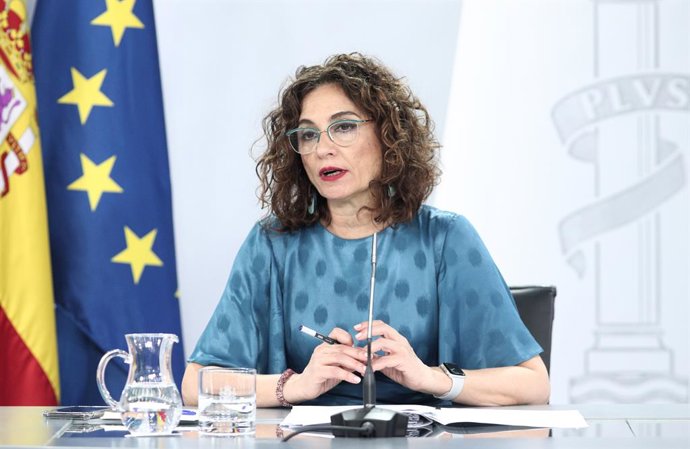 La ministra portaveu, María Jesús Montero, compareix en conferncia de premsa posterior al Consell de Ministres. Madrid (Espanya), 14 de juliol del 2020.