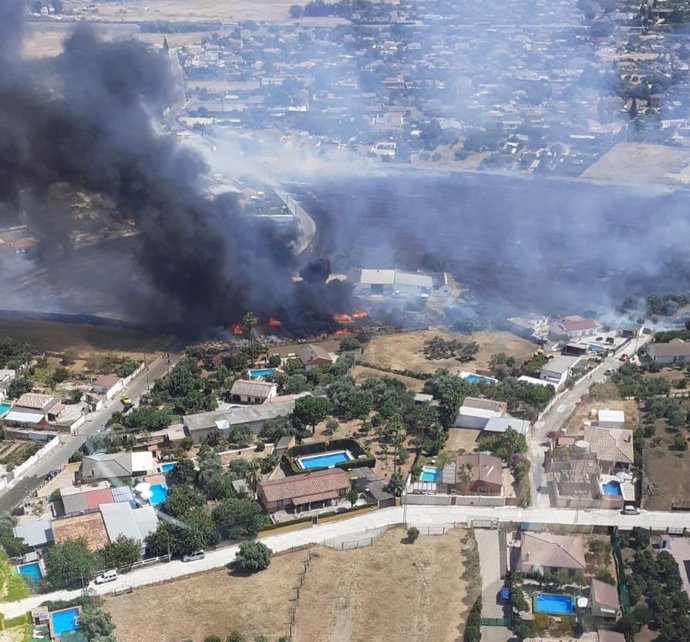 Imagen aérea del incendio en Las Quemadillas.