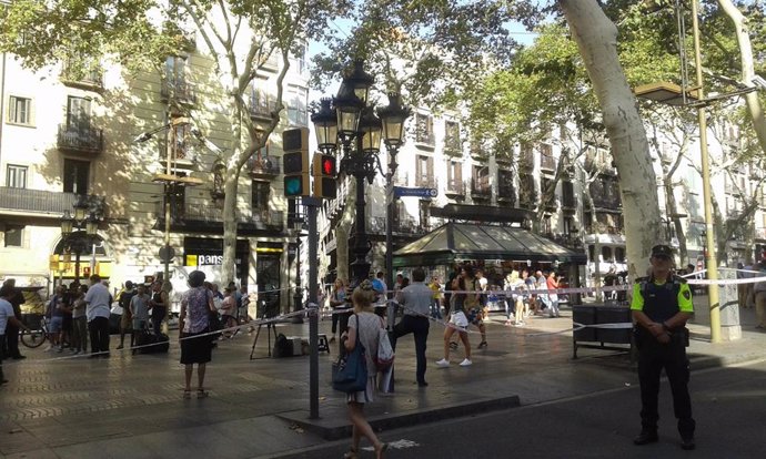 Imagen de La Rambla de Barcelona, el mismo día tras el atentado del 17 de agosto de 2017.
