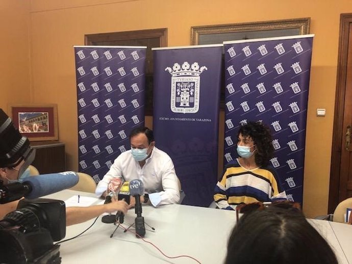 El alcalde de Tarazona, Luis José Arrechea, informa de los nuevos positivos de coronavirus