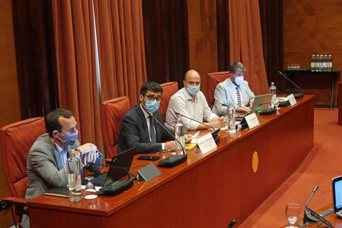 El conseller de Políticas Digitales y Administración Pública de la Generalitat, Jordi Puigneró, este martes en el Parlament