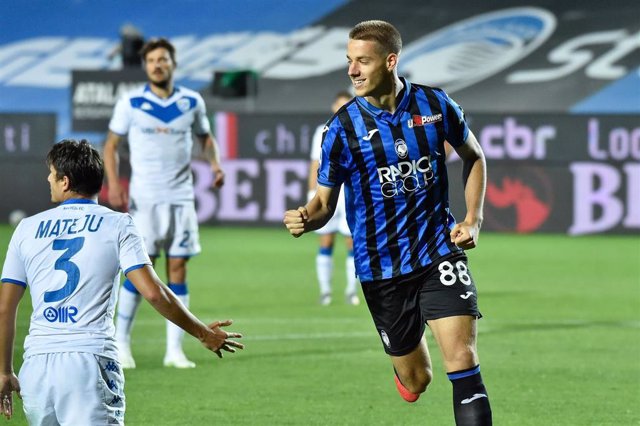 Mario Pasalic celebra el primer gol del Atalanta