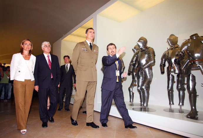 El Príncipe de Asturias en el Museo del Ejército de Toledo.