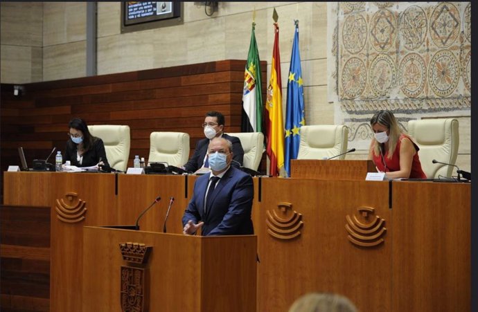 El presidente del PP de Extremadura, José Antonio Monago, en el Debate sobre el Estado de la Región