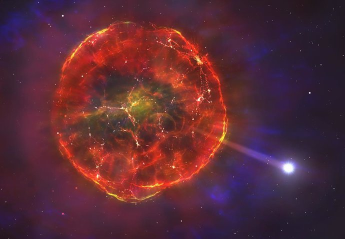 Una explosión termonuclear envía a la estrella superviviente de una supernova a 