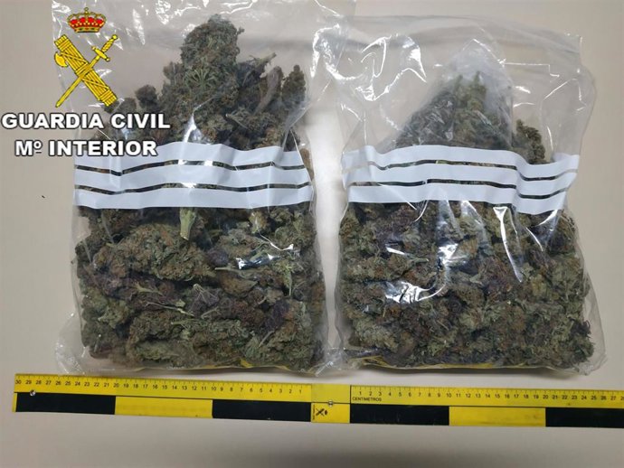 Interceptado un coche con medio kilo de marihuana en Villa del Prado