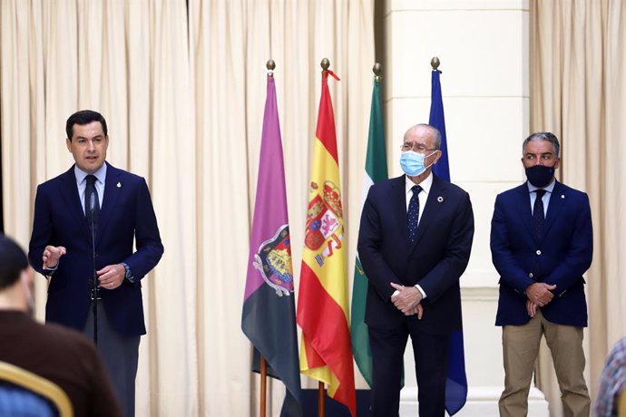 El presidente de la Junta, el alcalde de Málaga y el consejero de Presidencia
