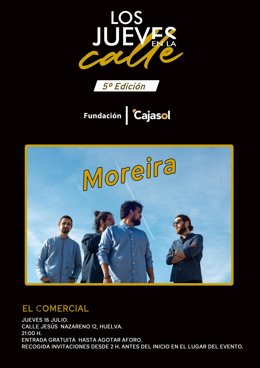 Cartel de la actuación de Moreira.