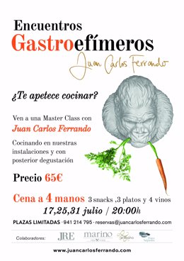 Vuelven los encuentros "gastroefímeros" del restaurante Juan Carlos Ferrando de 