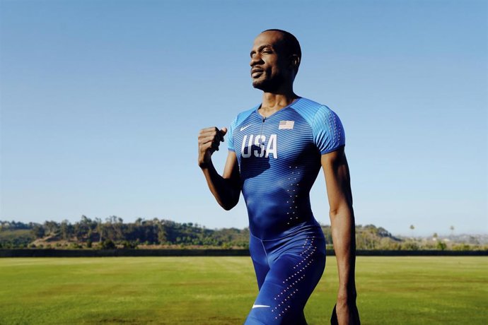 El atleta paralímpico Lex Gillette en un entrenamiento