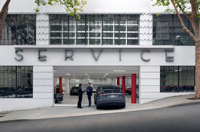 Centro de servicio de Tesla.