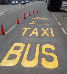 Medidas de calmado de tráfico en la ciudad de León instaladas recientemente.