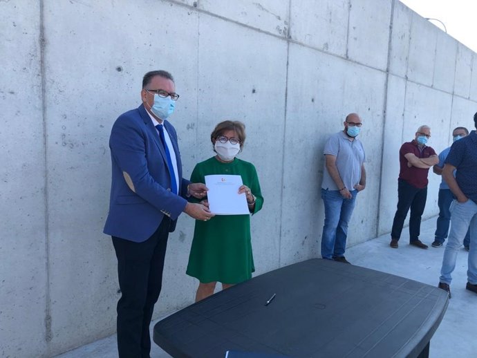 El delegado de Cohesión Territorial de la Diputación de Córdoba, Juan Díaz, recepciona las obras realizadas en Villanueva del Duque