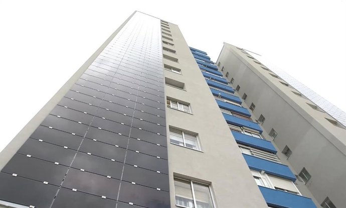 Edificio del polígono de FASA en el que se han llevado a cabo actuaciones de eficiencia dentro del proyecto Remourban.