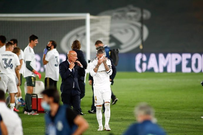 Sergio Ramos tras el final del partido ante el Villarreal