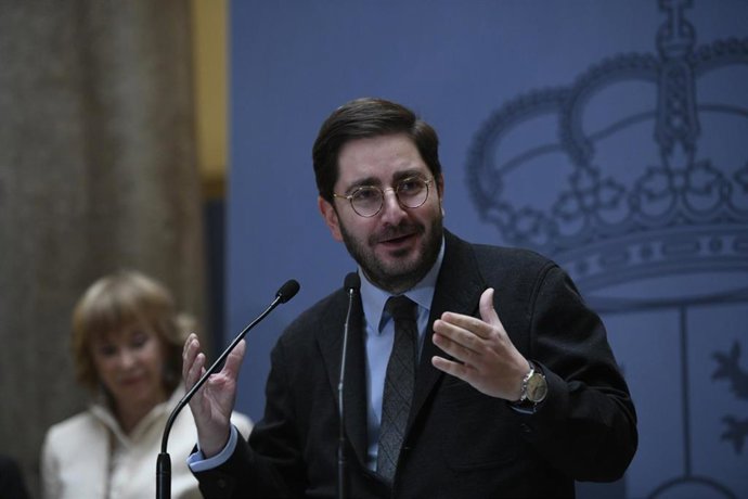 El nuevo secretario de Estado de la España Global, Manuel Muñiz, durante la toma de posesión de los secretarios de Estado de Asuntos Exteriores, para la Unión Europea, Cooperación Internacional y de la España Global