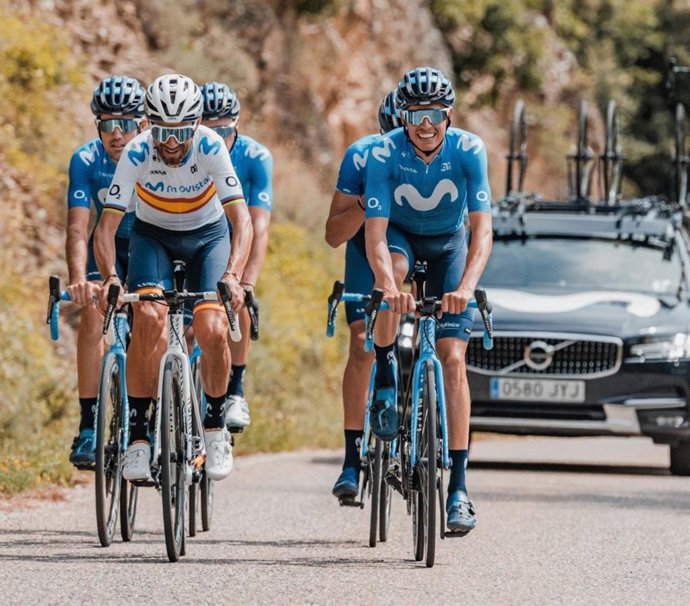 Alejandro Valverde lidera la concentración del Movistar Team en los Pirineos para el reinicio de la competición tras el parón por la COVID-19