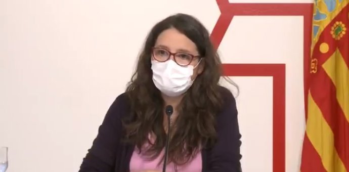 Oltra en la rueda de prensa