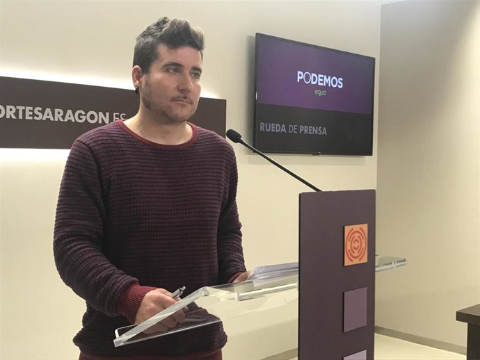 El portavoz de Podemos, Nacho Escartín.