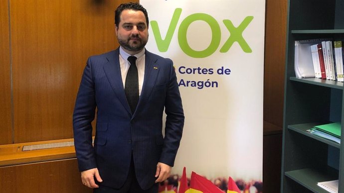 El portavoz de Vox en Aragón, David Arranz.