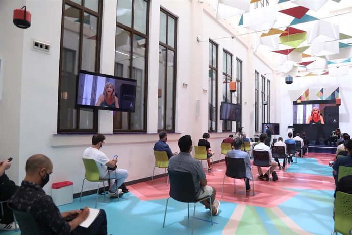 La consejera de Cultura y Patrimonio Histórico de la Junta de Andalucía, Patricia del Pozo, interviene de manera telemática en la presentación del Libro Blanco del Videojuego.