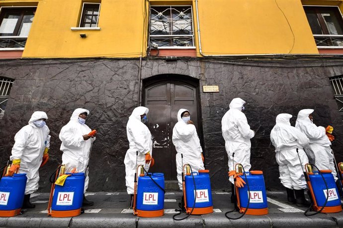 Trabajadores sanitarios en Bolivia.