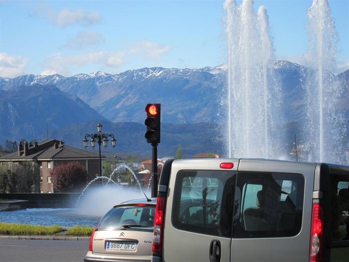 La fuente de la plaza Castilla de Oviedo.