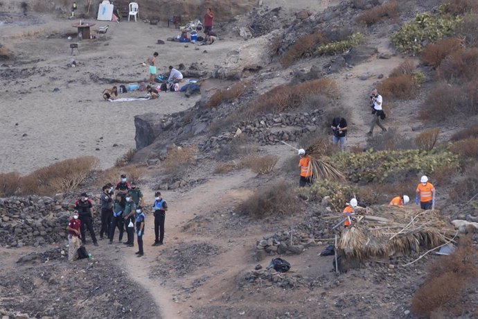 Desmantelamiento de los asentamientos ilegales de La Caleta, en Adeje