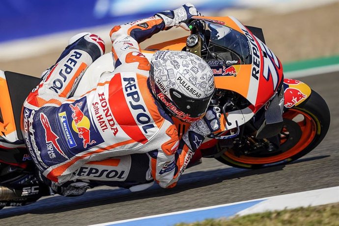 El piloto de MotoGP Álex Márquez (Repsol Honda) en el GP España 2020, en el Circuito de Jerez-Ángel Nieto