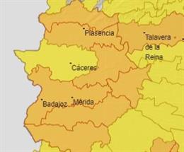 Avisos por calor en Extremadura el lunes
