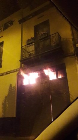 Incendio en el Casal Popular de Castelló
