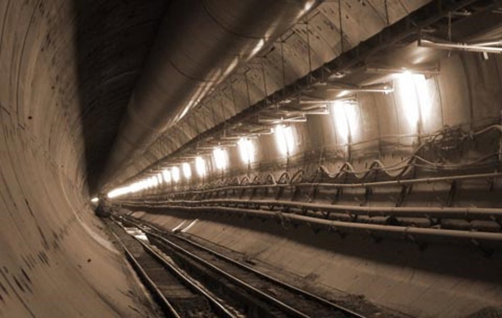 Interior del túnel de la Variante de Pajares.