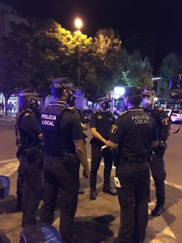 Agentes de la Policía Local de Alicante.