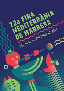 Cartel de la 23 Fira Mediterrnia de Manresa, diseñado por estudio de diseño manresano Kocori.
