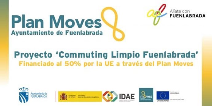 Imagen de cartel promocional del Plan Moves, en la localidad de Fuenlabrada.