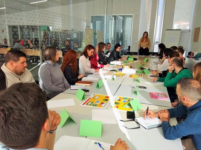 Reunión de los agentes de empresas del SAE en Huelva.