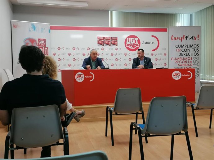 secreatrios de UGT Pepe Álvarez y Javier Fernández Lanero.