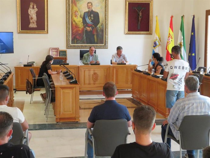 Clausura del taller de empleo 'Metal III', en Palos de la Frontera.