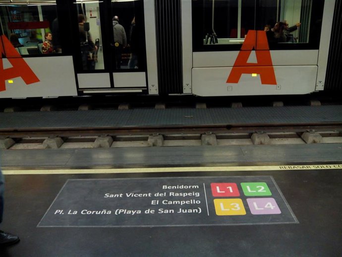 Líneas del TRAM Metropolitano de Alicante.