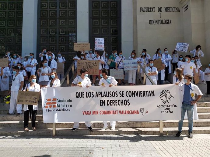 Protesta del colectivo MIR en Valncia
